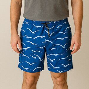 NEW Men's Size 32 Free Assembly Blue Swim Shorts Boardshorts Boardshort Board Sh